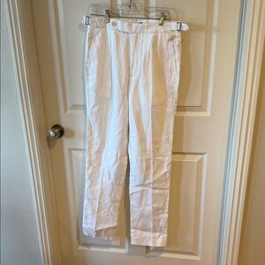 Todd Snyder White Men's Linen Trousers with Side Tabs Sz 30/32.  NWOT. Box37